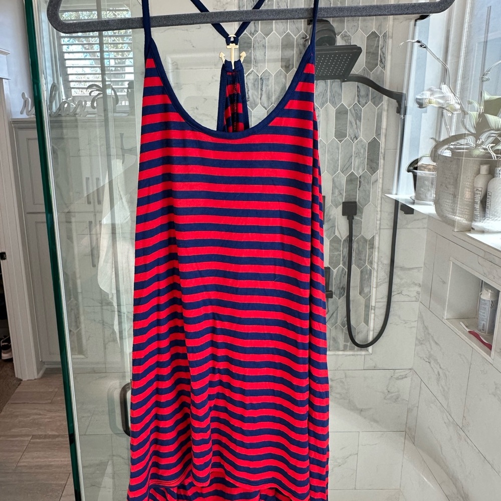 Red and Blue Striped Tank Top